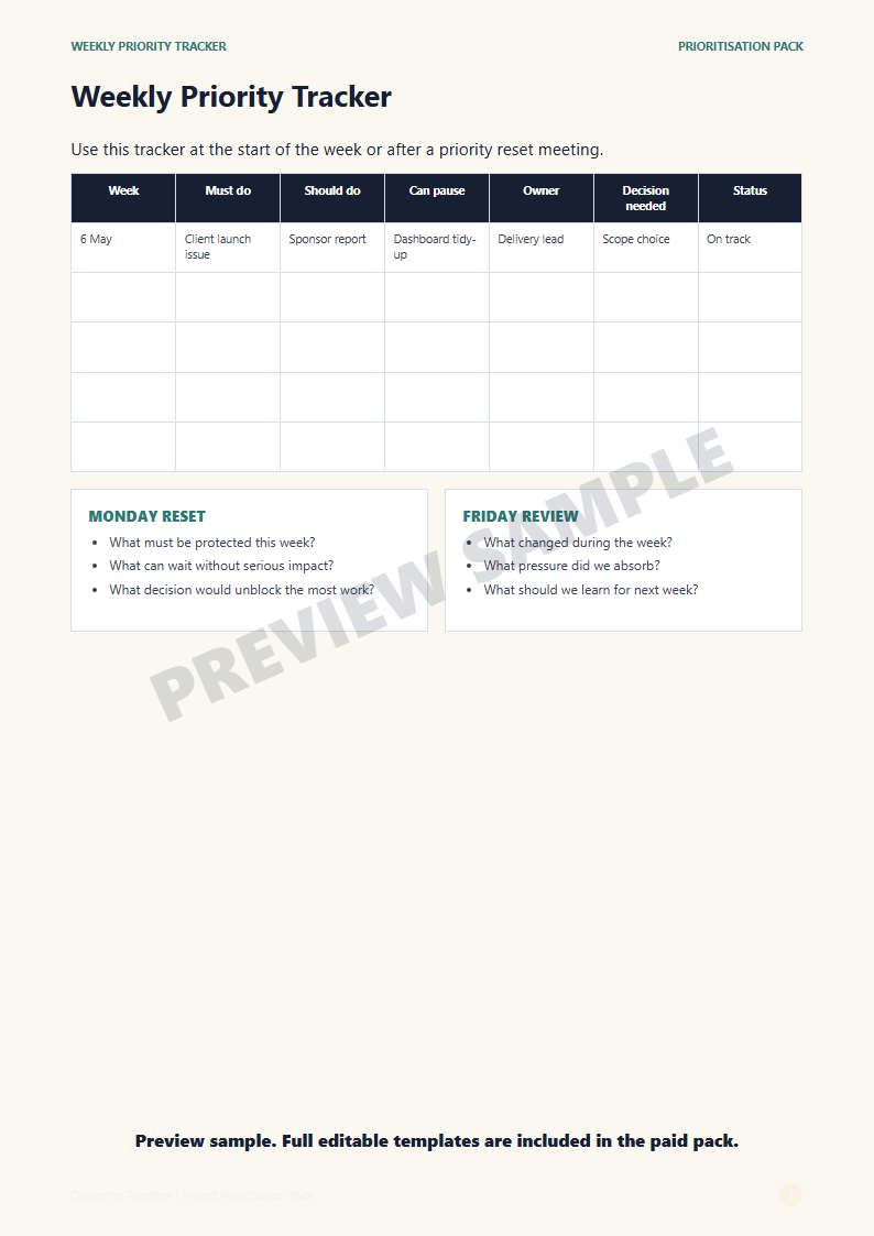 One-page Quick Reference Sheet preview